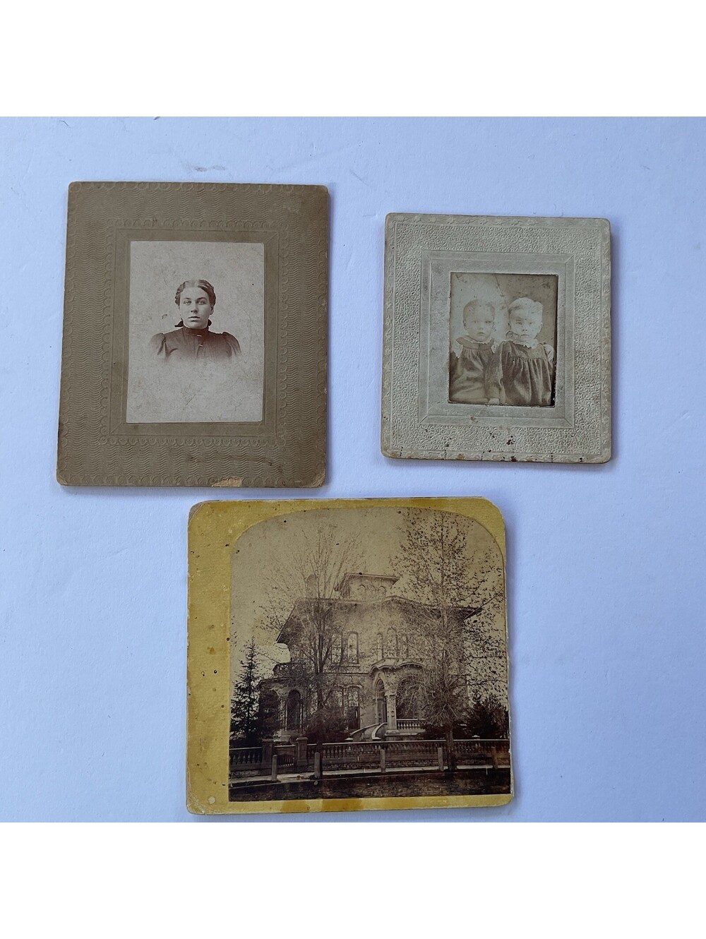 Lot of 3 Antique Photographs 1800’s Photo Cabinet Card